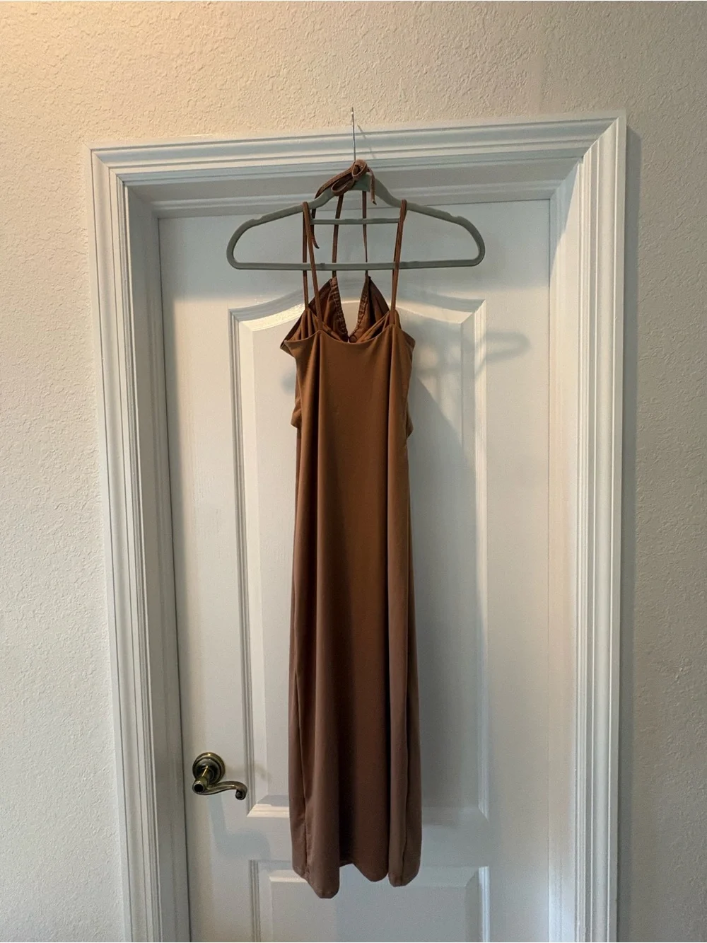 Abercrombie & Fitch Brown Maxi Halter Dress